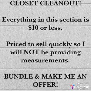 CLOSET CLEANOUT!
